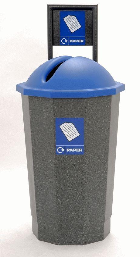 Paper recycling bin for offices