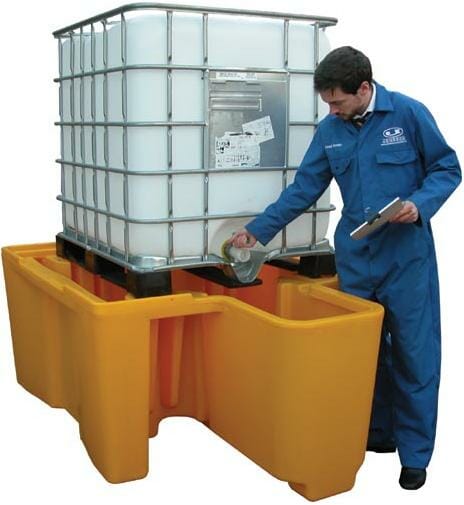 Integrated IBC Spill Pallets