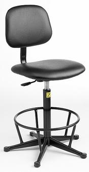 Vinyl ESD draughtsman chair with footring