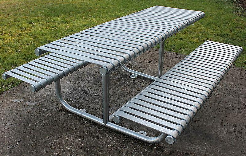 rockingham steel picnic table and bench seats