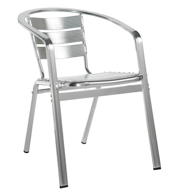 aluminium bistro chair with arms