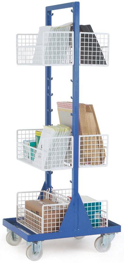 Postroom and parts storage trolley