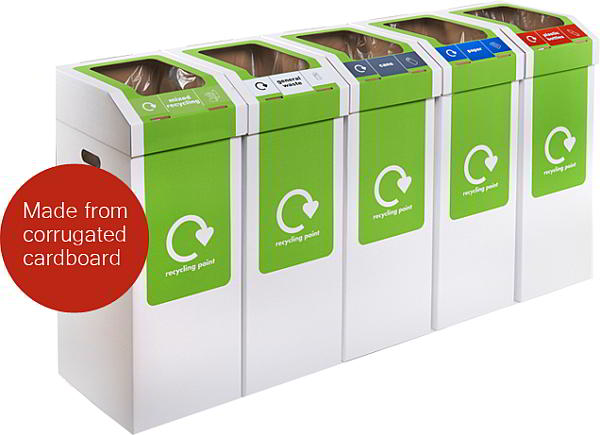 corrugated cardboard recycling bin