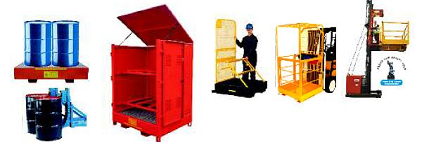 Drum storage and Access Platforms for use with Forklift trucks