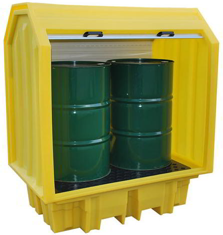 BP2HC plastic drum shelter with sump